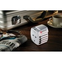 SKROSS World Travel Adapter MUV 2-pole with USB A and C