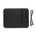 Swiss peak RCS recycled PU 15W 3 in 1 charging mousepad