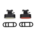 Lumino RCS recycled plastic USB re-chargeable bike light set