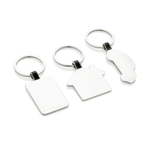 RCS recycled zinc alloy car keyring