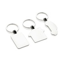 RCS recycled zinc alloy rectangle keyring