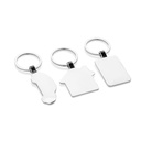 RCS recycled zinc alloy rectangle keyring