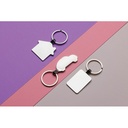 RCS recycled zinc alloy rectangle keyring