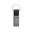 Luxury PU keychain RCS recycled zinc alloy