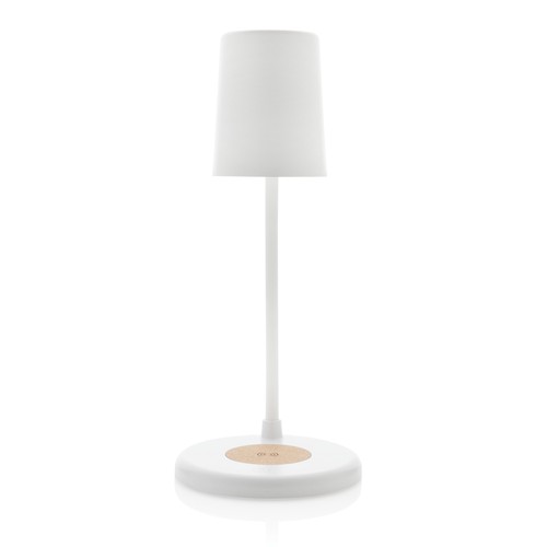 Zenara RCS recycled plastic and cork 15W wireless desk lamp