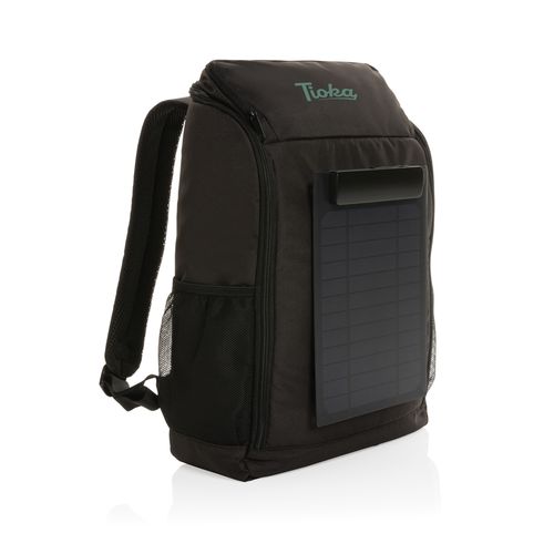 Pedro AWARE™ RPET deluxe backpack with 5W solar panel