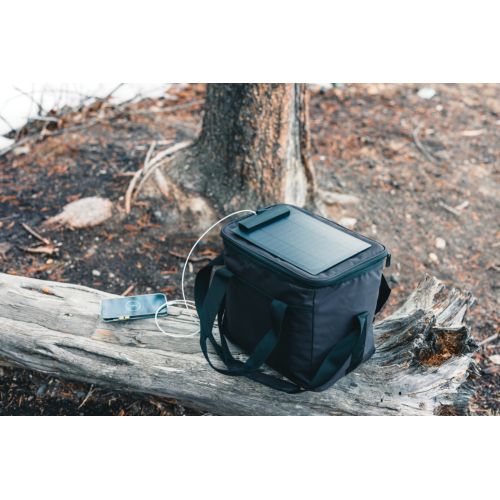 Pedro AWARE™ RPET deluxe cooler bag with 5W solar panel