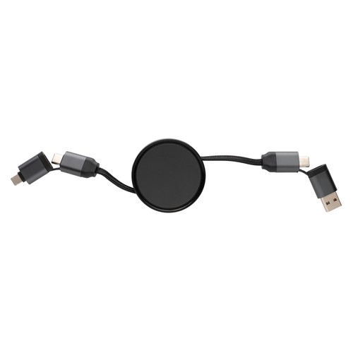 Terra RCS recycled aluminium retractable 6 in 1 cable