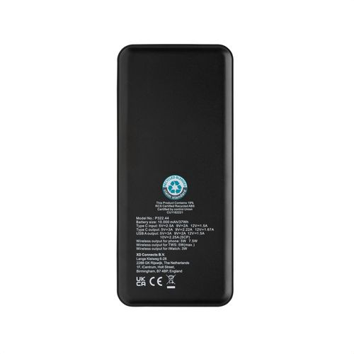 Fenwick RCS recycled plastic 10000mah  3 in 1 fast powerbank