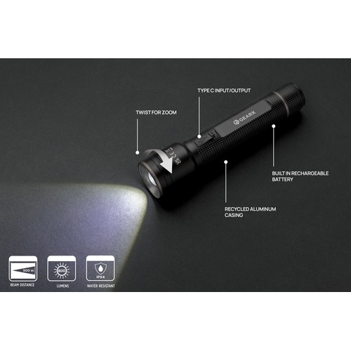 Gear X RCS recycled aluminum USB-rechargeable torch large