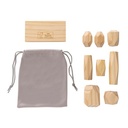 Ukiyo Crios wooden balancing rocks in pouch