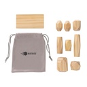 Ukiyo Crios wooden balancing rocks in pouch