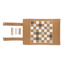 Britton cork foldable backgammon and checkers game set