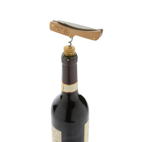 Wooden knife with bottle opener