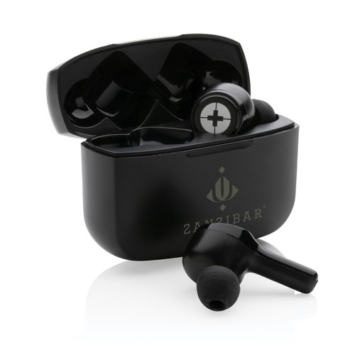 RCS recycled plastic Swiss Peak ANC TWS earbuds