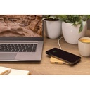 Bamboo 10W wireless charger with USB