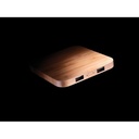 Bamboo 10W wireless charger with USB