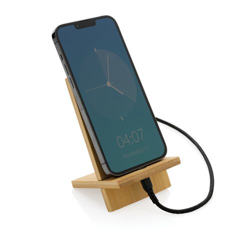 Bamboo phone stand in kraft box