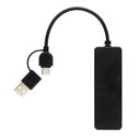 RCS recycled plastic USB hub with dual input