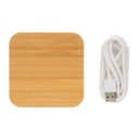 Bamboo 5W wireless charger with USB