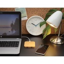 Bamboo 5W wireless charger with USB