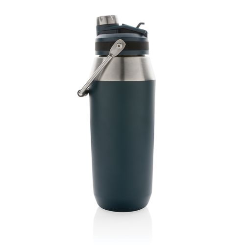 Vacuum stainless steel dual function lid bottle 1L