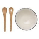 Ukiyo salad bowl with bamboo salad server