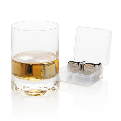 Re-usable stainless steel ice cubes 4pc