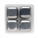 Re-usable stainless steel ice cubes 4pc