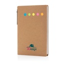 Kraft sticky notes A6 booklet with pen