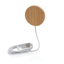 10W bamboo magnetic wireless charger