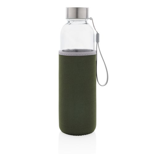 Glass bottle with neoprene sleeve