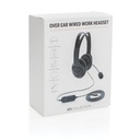 Over ear wired work headset