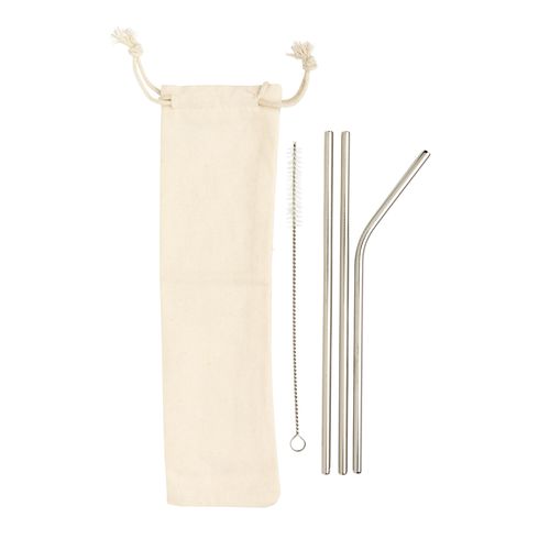 Reusable stainless steel 3 pcs straw set