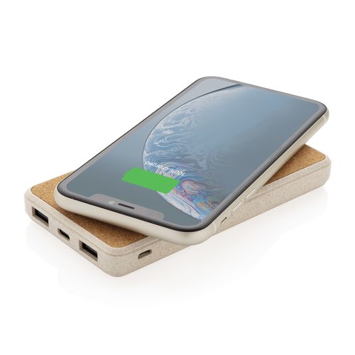 Cork and Wheat Straw 8.000 mAh 5W wireless powerbank