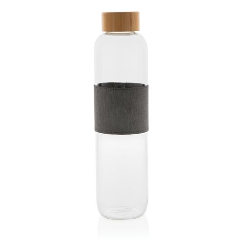 Impact borosilicate glass bottle with bamboo lid