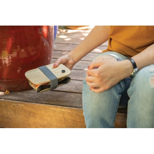 Glass lunchbox with bamboo lid