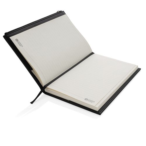 Swiss Peak A5 PU notebook with zipper pocket