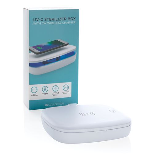 UV-C steriliser box with 5W wireless charger