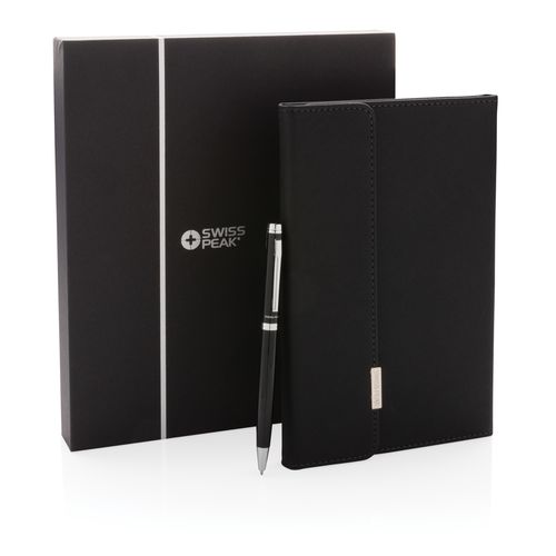 Swiss Peak deluxe A5 notebook and pen set