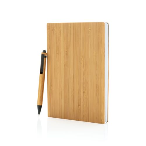 A5 Bamboo notebook & pen set