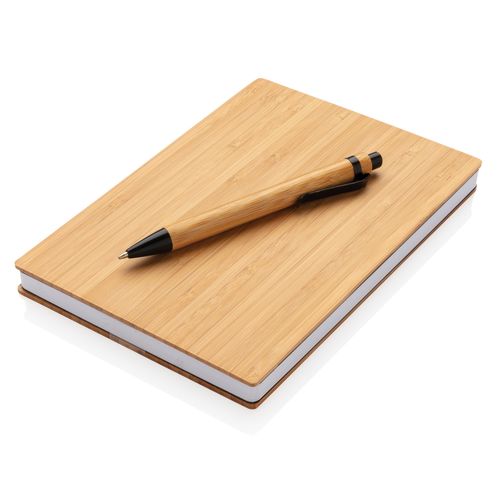 A5 Bamboo notebook & pen set