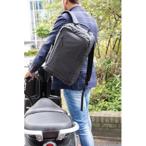 Fashion black 15.6" laptop backpack PVC free