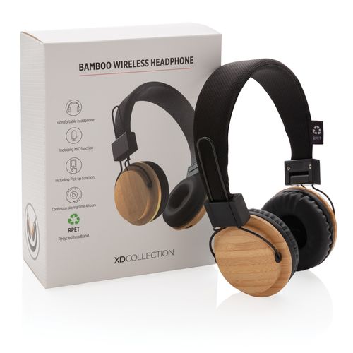 Bamboo wireless headphone