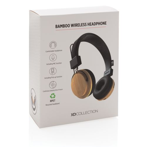 Bamboo wireless headphone