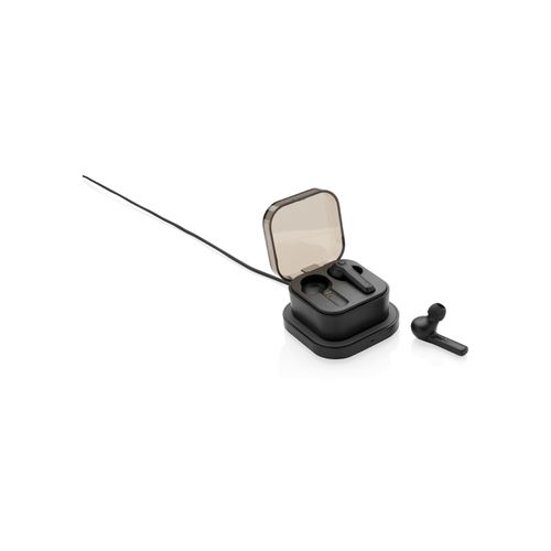 TWS earbuds in wireless charging case