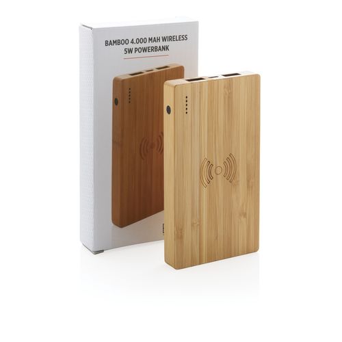 Bamboo 4.000 mAh wireless 5W Powerbank