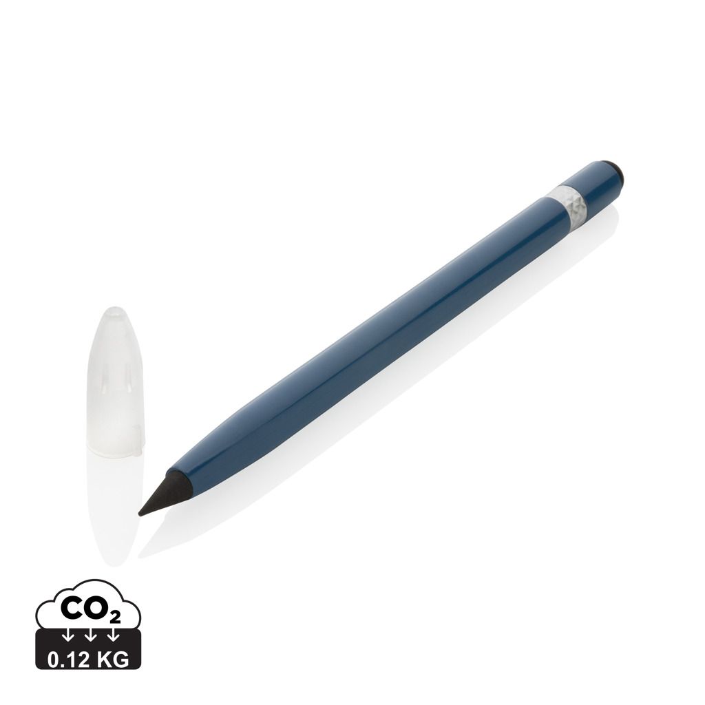 Aluminium inktloze pen met gum