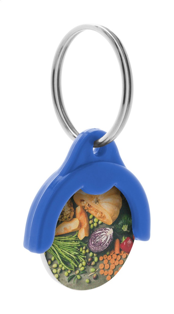winkelwagenmuntje sleutelhanger  #1
