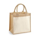 Cotton Pocket Jute Midi Tote